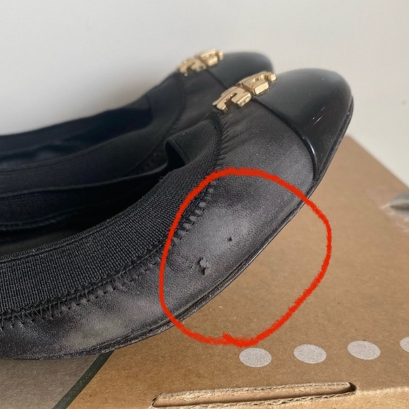 Tory Burch Black Ballet Flats - Women 7.5 - Picture 3 of 7
